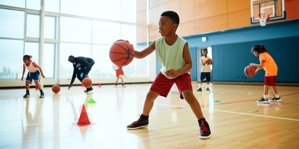 Basketball training session